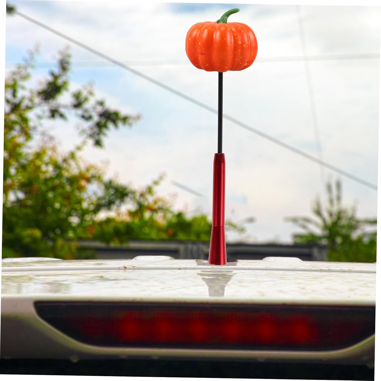 GLEAVI 2pcs Cute Pumpkin Car Antenna Topper Easy to Install Vehicle Decoration for Halloween and Autumn Material Car Accessory for Fun and Festive Vibes