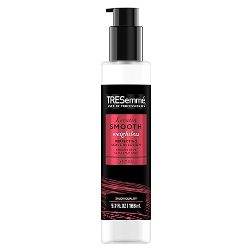TRESemmé Loción perfeccionadora sin enjuague queratina suave para un brillo elegante y sin peso 5.7 oz