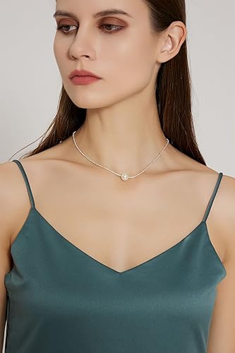 Miniatura 2 de AUCIWLK pearl necklace for women - Made of Swarovski pearls, 925 silver.