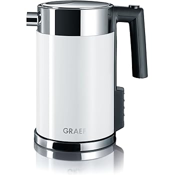 Amazon De Graef Wk701 Edelstahlwasserkocher Mit Temperatureinstellung Weiss Acryl Weiss 1 5 L