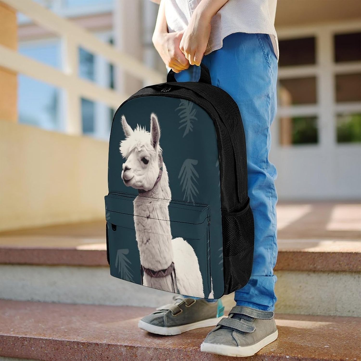 Alpaca Llama Backpack Daypack Travel Backpack | Lightweight Casual Laptop Backpack for Women Men Aesthetic Travel Bag for Weekender Business Hiking Outdoor