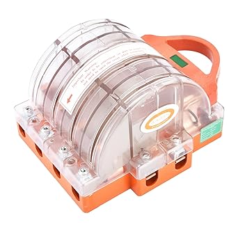 Wedinard Disconnect 4 Pole Blade Switch, Fixing Full Copper Prevent Electric Shock Disconnect Blade Switch 160A with LED for Power Supply Industrial Appliances
