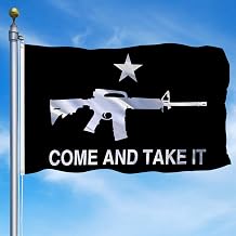 MOFAN Black AR15 Come and Take It Flag 3x5ft Tough Polyester Canvas Heading with Two Solid Brass Grommets Tea Party 2nd Amendment Rights Confederate Flag