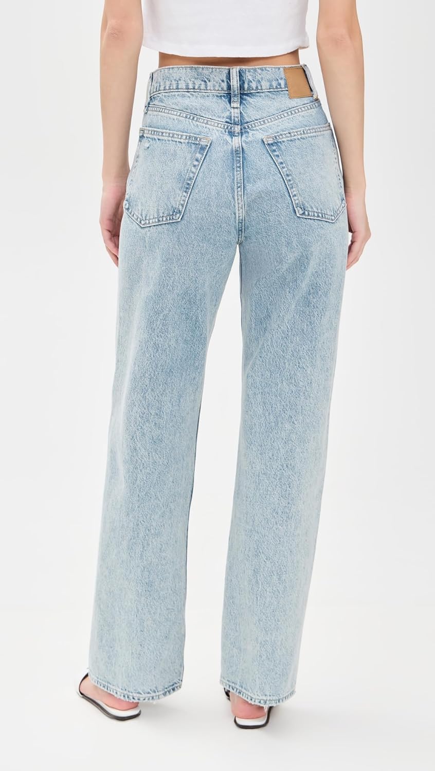 rag & bone Women's Shea High-Rise Relaxed Straight Full Length Jeans - Image 3