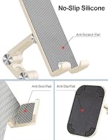 Vista 3 de OCYCLONE Soporte para teléfono, altura y ángulo ajustable, soporte plegable para teléfono celular para escritorio, soporte más alto para iPhone Beige