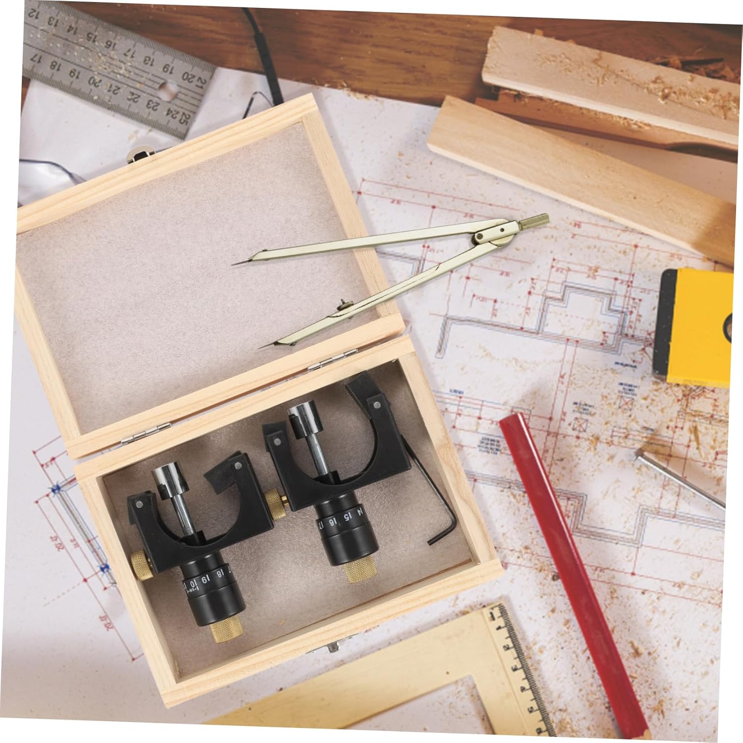 Mikikit Planer Setting Jig Magnetic Planer Positioning Tool Woodworking Tools Precise Alignment Sturdy Constructi