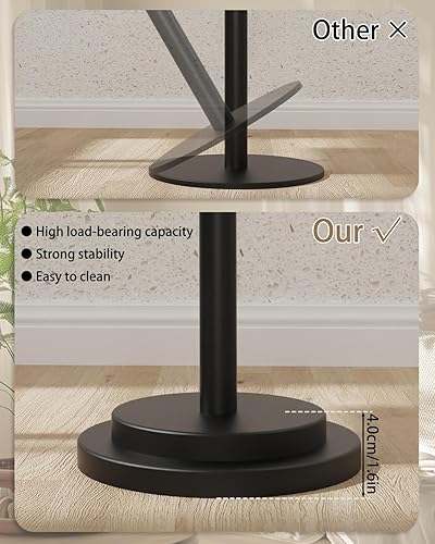 Miniatura 6 de Mesa auxiliar pequeña, mesita de noche ajustable en altura, soporte cuadrado de metal para plantas, para sala de estar, dormitorio, oficina, baño, 1