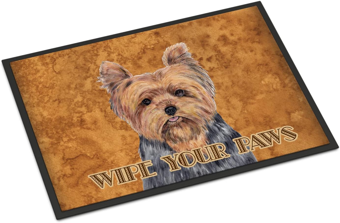 Caroline's Treasures SC9123MAT Yorkie Doormat 18x27 Front Door Mat Indoor Outdoor Rugs for Entryway, Non Slip Washable Low Pile, 18H X 27W