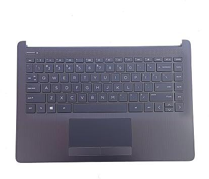 Replacement for HP Pavilion 14-CF 14-DF 14-DK Laptop Upper Top Cover Case Palmrest Non-Backlit Keyboard Touchpad Assembly Part L24818-001 6070B1306601