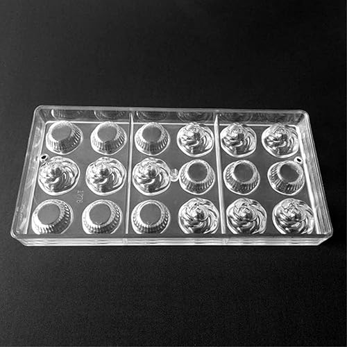 Miniatura 3 de Molde de policarbonato para chocolate, molde de caramelo de plástico duro transparente para hornear, herramientas de pastelería (19390)