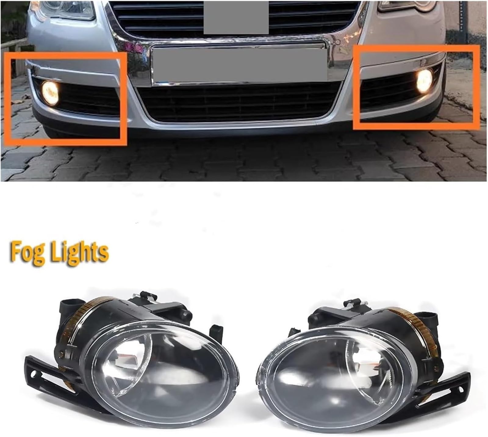 gruppo ottico anteriore Gruppo ottico anteriore per VW per Passat B6 2006-2008 Paraurti Fendinebbia Luce di guida fendinebbia(Pair)