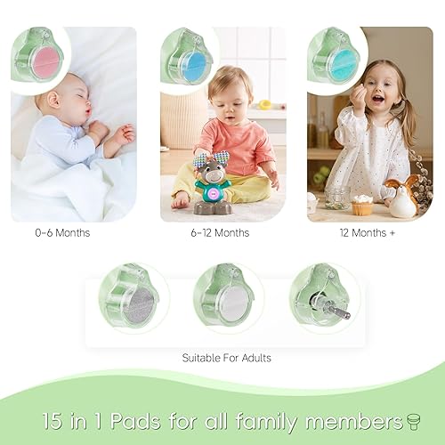 Miniatura 6 de Cortador de uñas eléctrico para bebé, 15 en 1, para un cuidado suave de las uñas, lima de uñas eléctrica recargable con luz y 15 almohadillas de