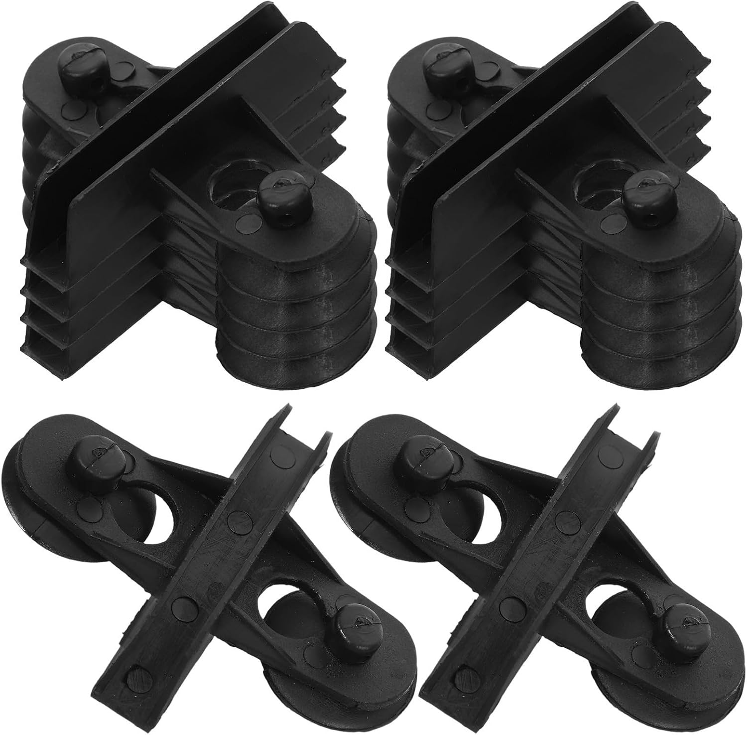 Fish Tank Divider Clips Black Abs Plastic with Suction Cups 10pcs Isolation Holder, Easy Installation and Versatile Use for Aquarium Glass for Fish Tank and Aquatic Plants