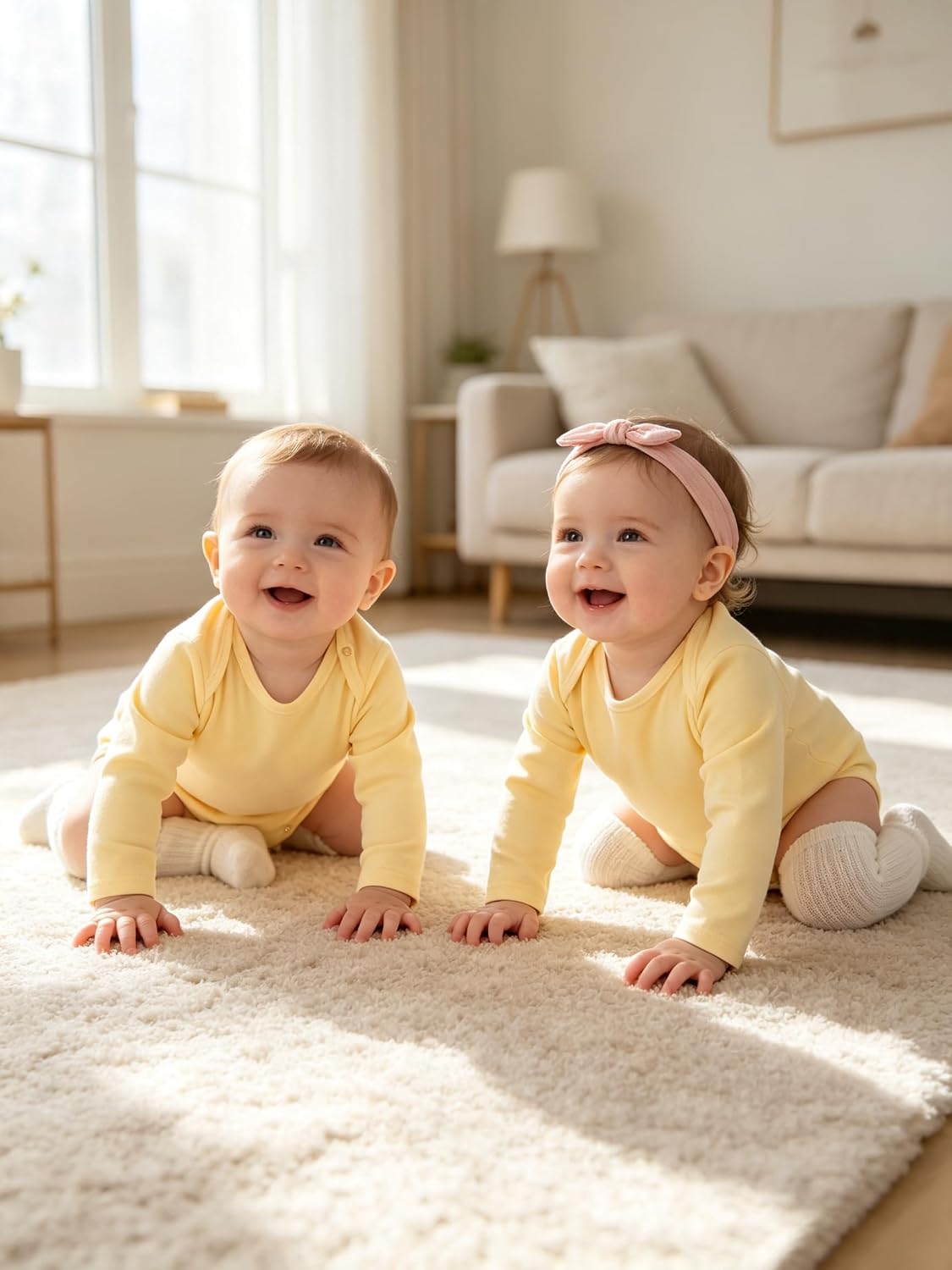 AIWUHE Unisex-Baby Long-Sleeve Bodysuits Cotton One-piece 0-24 Months