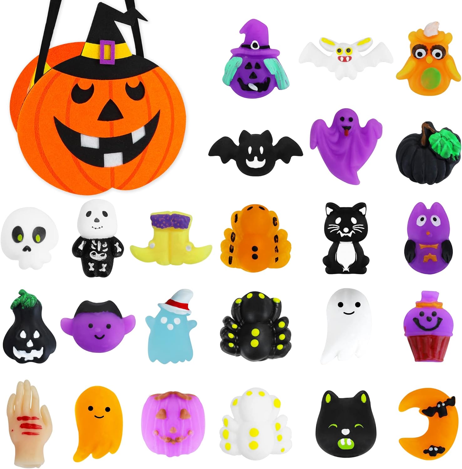 Halloween Goodie Bag Fillers with 24PCS Mochi Squishy Toys