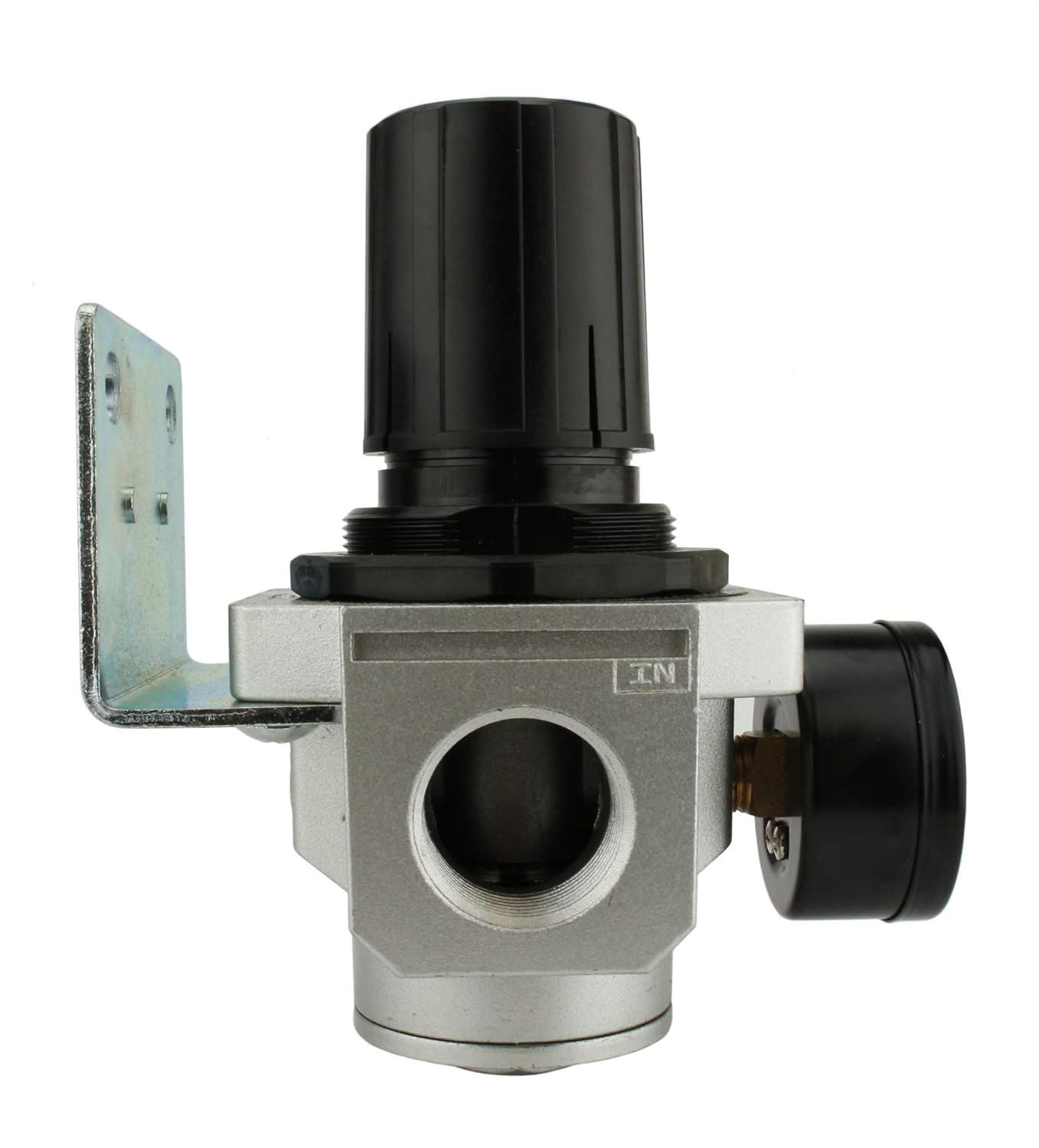 1" NPT Air Compressor Pressure Regulator with Gauge and Wall Mounting Bracket R908