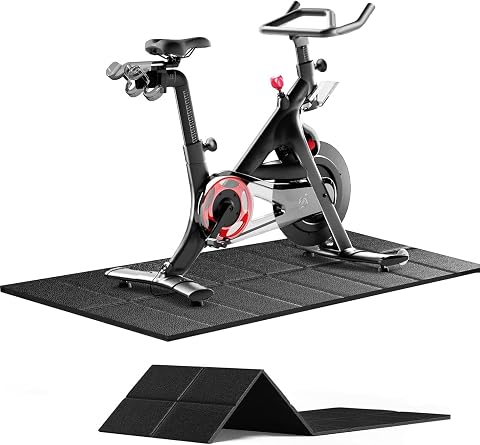 THAILE Exercise Bike Mat for Peloton, 63" x 30" x 6mm Flo...