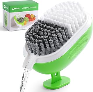 Vegetable Brush Scrubber for Food, Drainable Potato Mushroom Scrubber Brushes, Veggie Fruit Washing Scrub Cleaner,1Pcs, Green