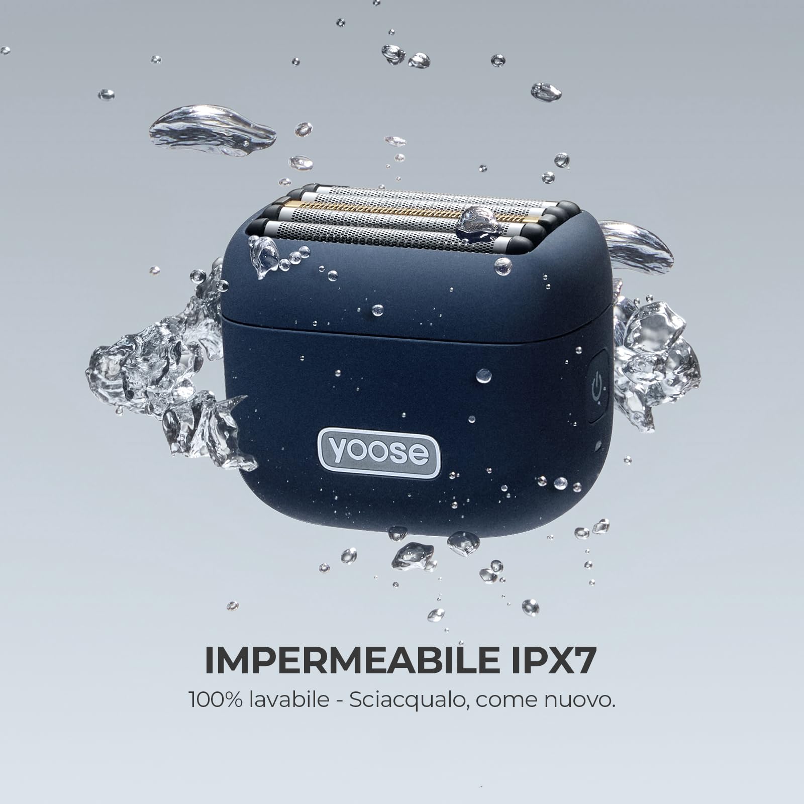 Yoose MINI 5 Rasoio Elettrico barba Uomo a Lamina, Regolabarba Professionale Ricaricabile Wet&Dry IPX7 Water Resistance