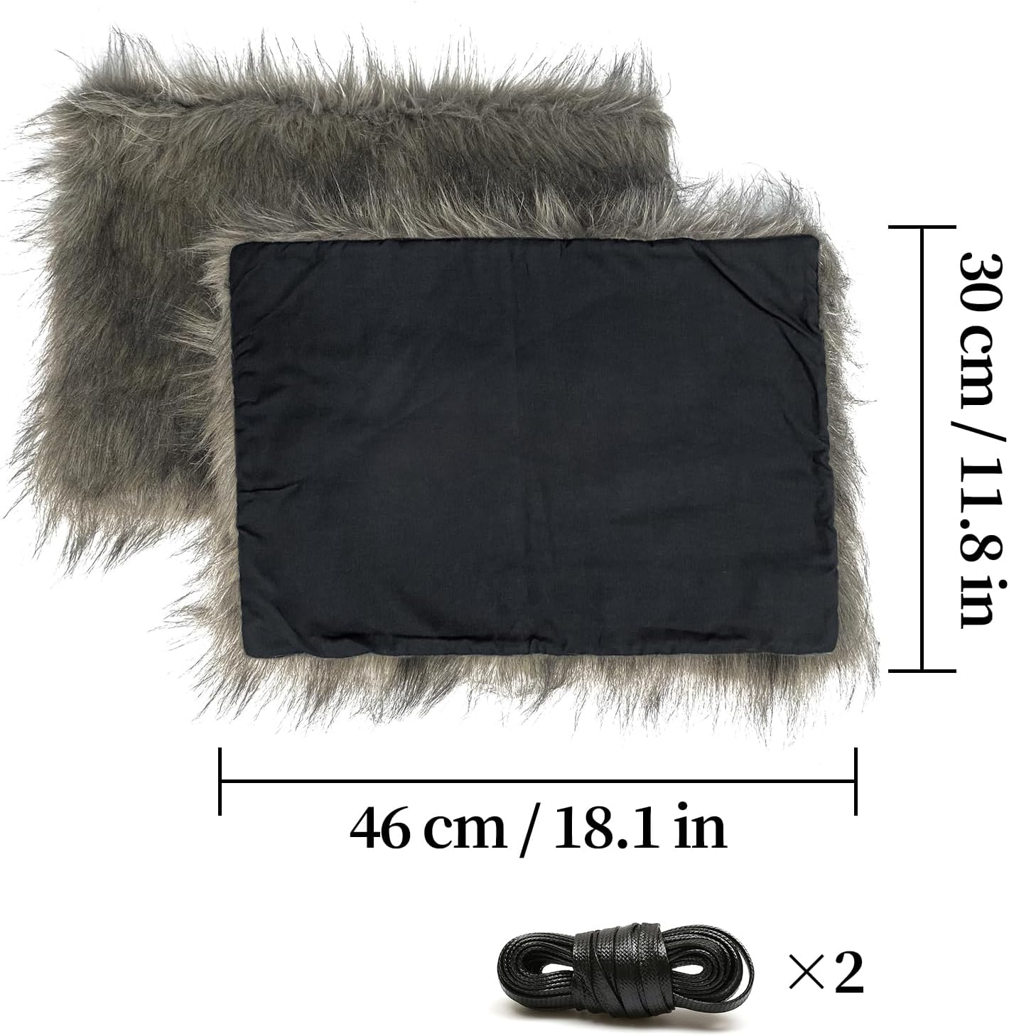 HiiFeuer Viking Artificial Fur Barbarian Leg Warmers Wrap, Medieval Fuzzy Gaiters, Warrior Shin Guards Vintage Leg Armor - Image 6