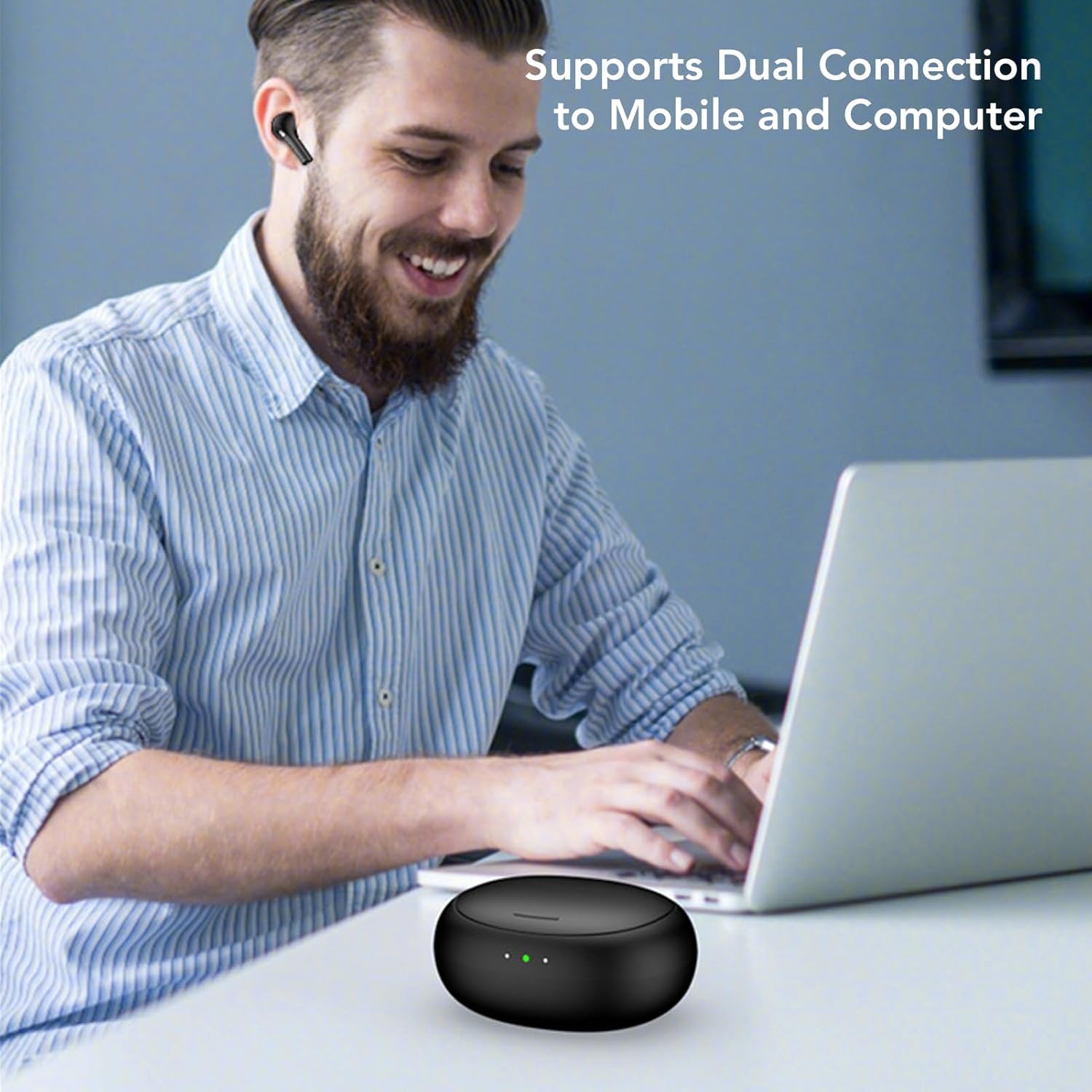 Offline Translator Earbuds, Noise Reduction Noise Reduction AI Technology Language Translator Earbuds, Instant Simultaneous Translation Device