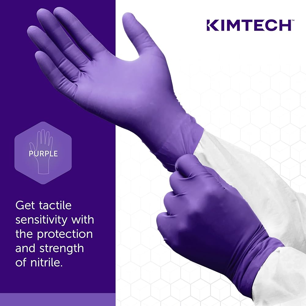 Kimtech™ Purple Nitrile-Xtra™ Exam Gloves (50604), 5.9 Mil, Ambidextrous, 12”, X-Large, 50 Nitrile Gloves / Box view 5