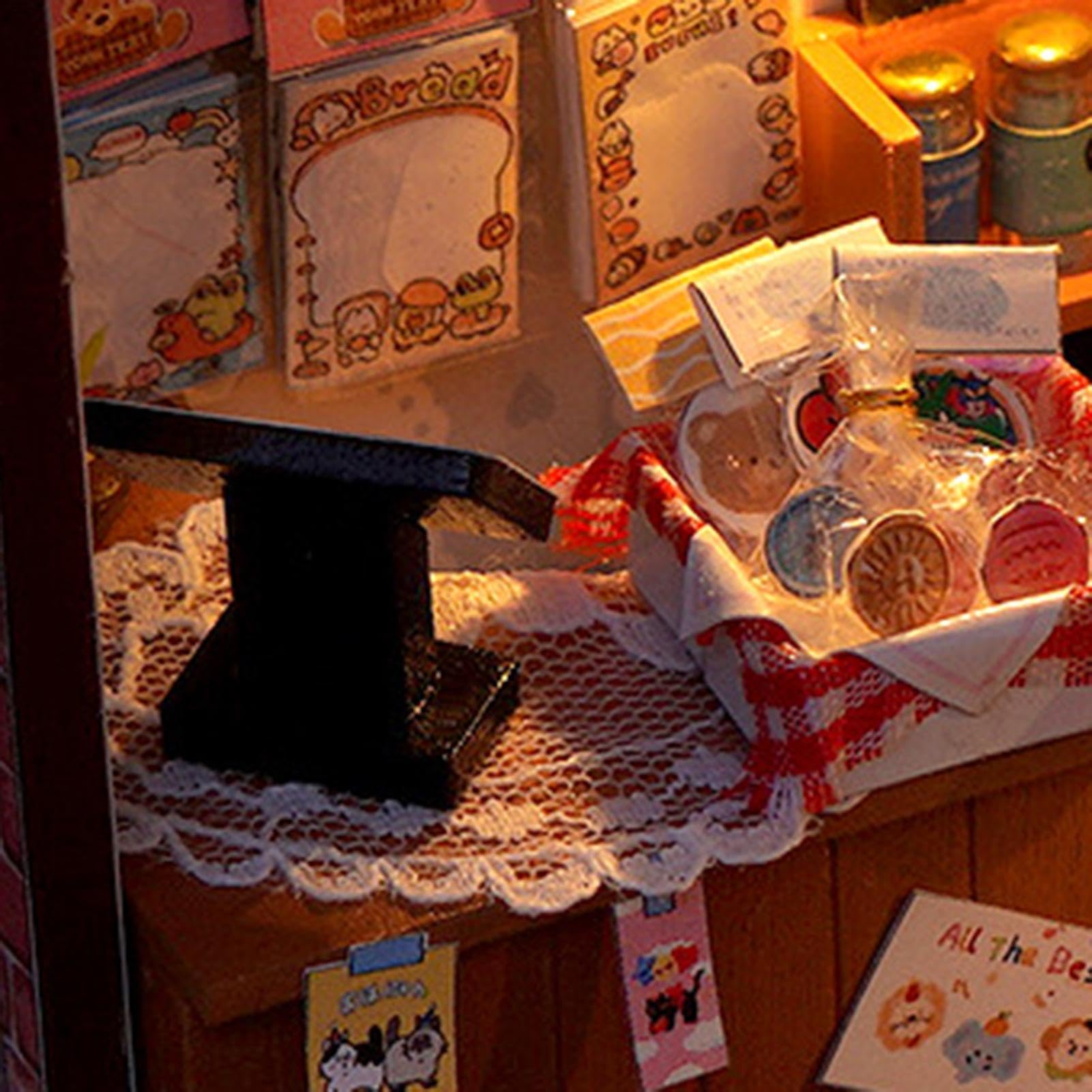 Kit fai da te per una casa in miniatura Giocattolo Di Costruzione | Kit Piccola Casa in Miniatura per Libreria Soggiorno Abitazione Appartamento Dormitorio Scrivania Decor