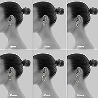 Vista 6 de Gacimy - Arracadas de oro para mujer chapados en oro real de 14 quilates con poste de plata de ley 925