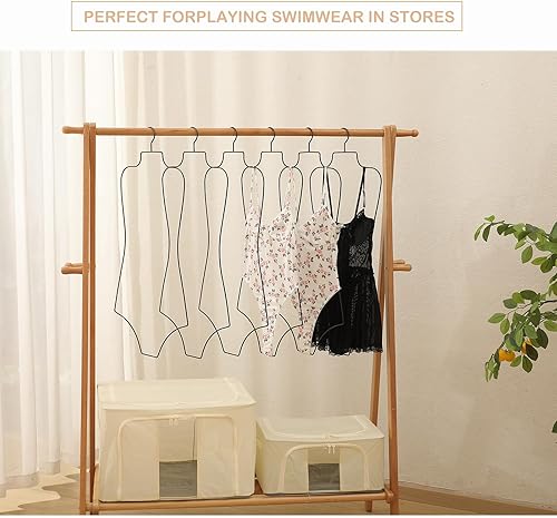 Miniatura 8 de Aueabc 10Pack Negro Bikini Colgador De Cuerpo Completo Forma Metal Traje De Baño Percha