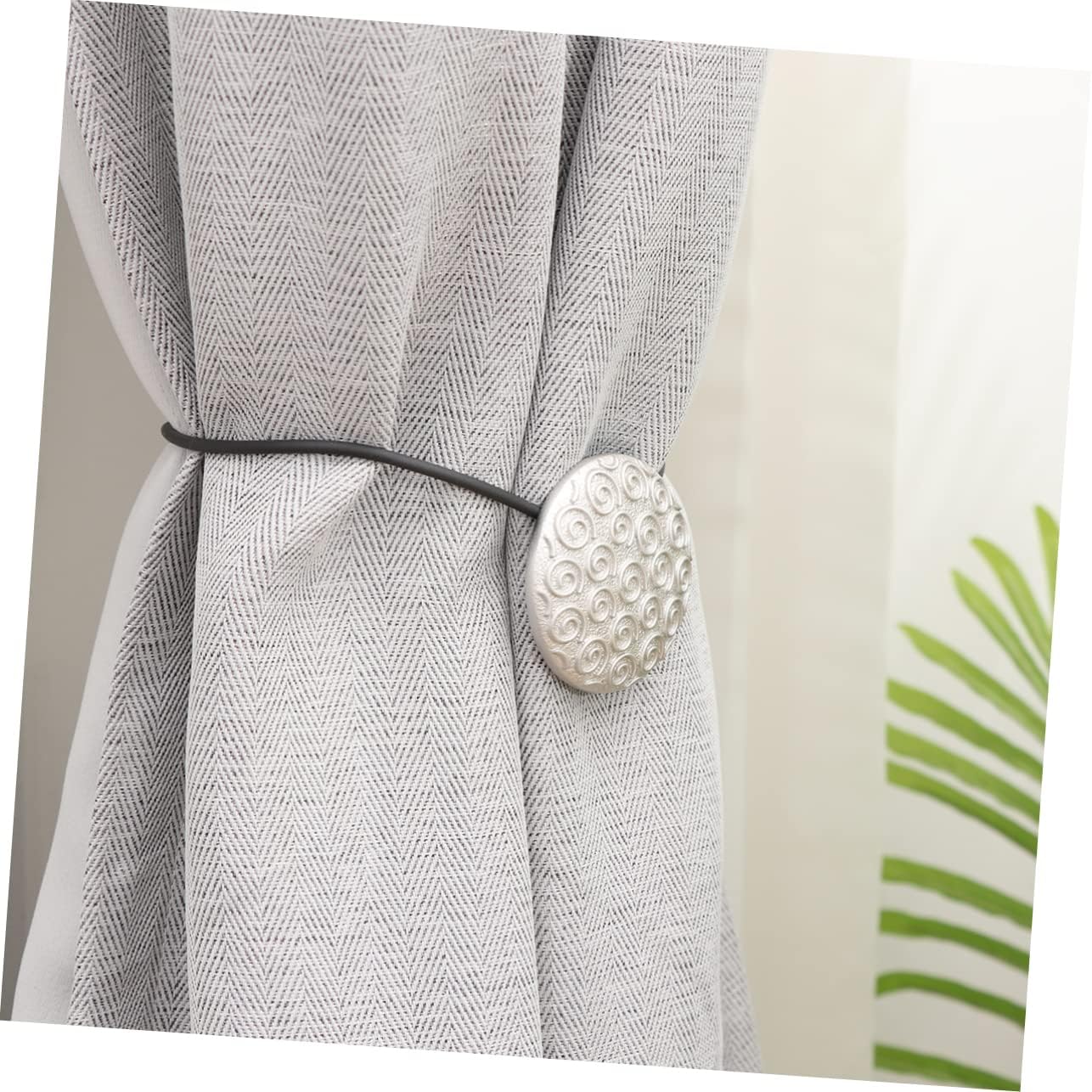 Curtain Holdbacks Curtain Tiebacks Window Shades Magnetic Tiebacks Window Treatments Tassels Ropes Buckle for Magnetic Buckles for No Punching Stopper Grey Magnetic Tie Backs for s