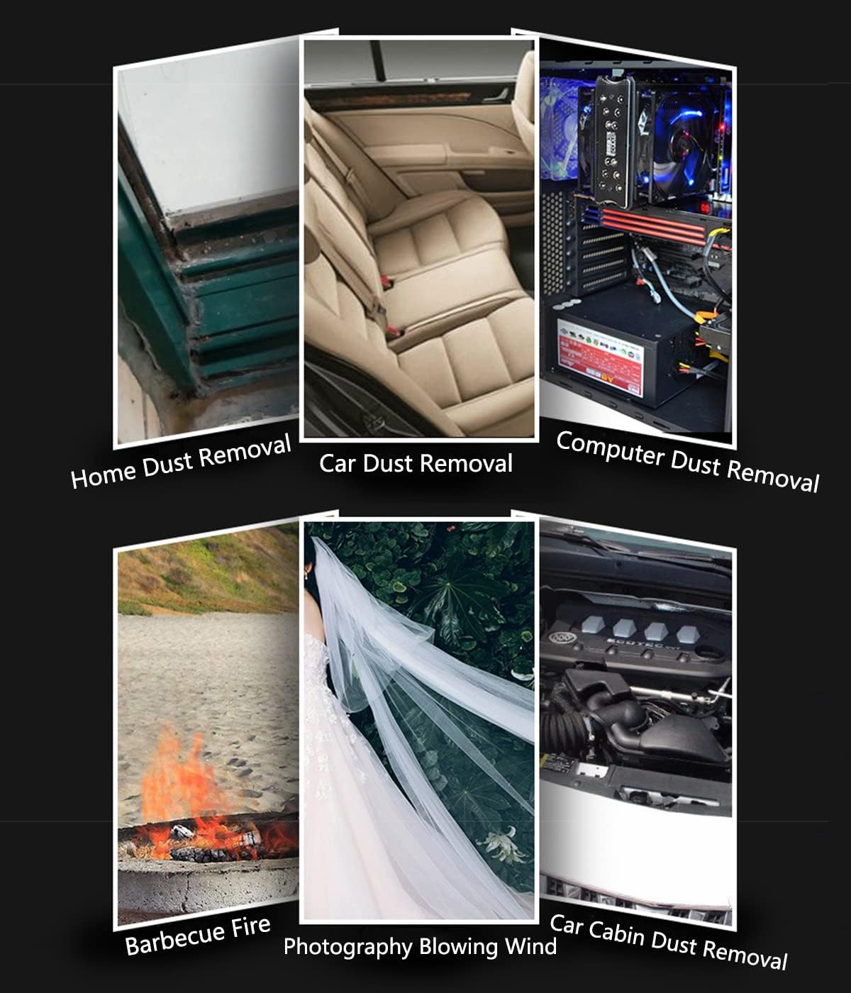 Powerful Electric Leaf Blower and Vacuum Cordless with Battery and Charger, 150CFM Lightweight Small Cordless Leaf Vacuum with Dust Removal Kits, Handheld Blowers for Lawn Care (2 PCS Battery)