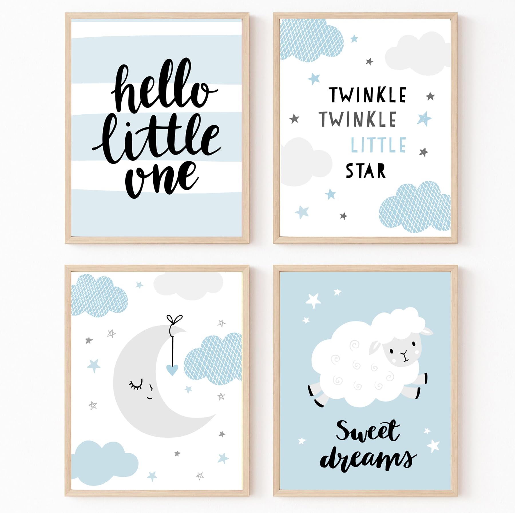 Hodge Creations Baby Nursery Prints Set Of 4 A5 Unframed Prints Wall Art Decor Picture Poster New Gift Present Select Size Below A5 A4 A3