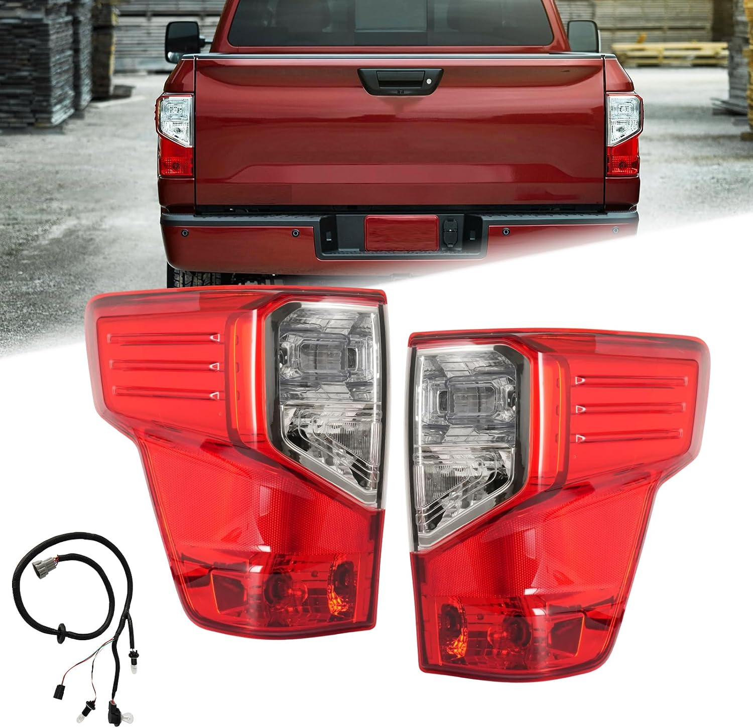 LH Halogen Type Tail light Assembly Fit for 2016-2023 Nissan Titan Rear Lamp Left Driver Side With Bulbs Not Included Brake Light Bulb 26555-EZ23D NI2801212 3151988R3AS