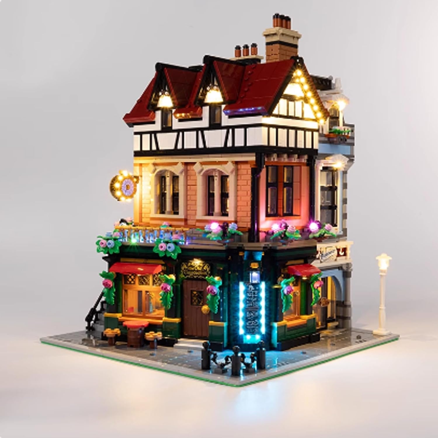 LED Lighting Kit Compatible with Lego 10350 British Corner Series LED Light Set (Model Kit Not Included - Lighting Components Only) (Remote Control Version)