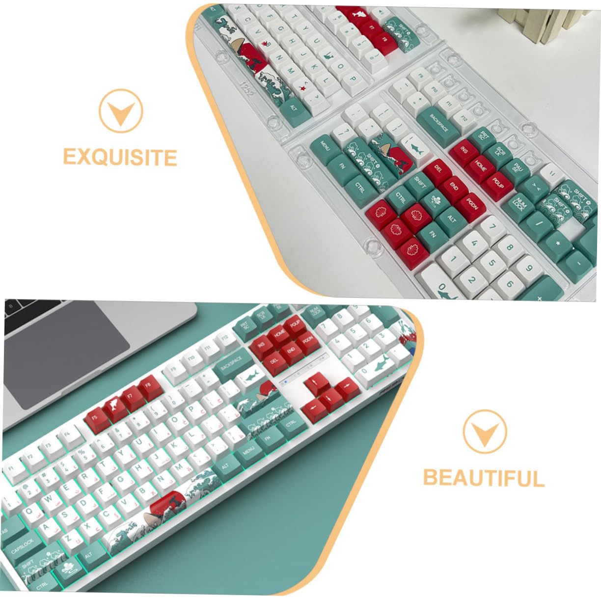 Set di Keycap per Tastiera Meccanica Pbt Xda 129 Pezzi