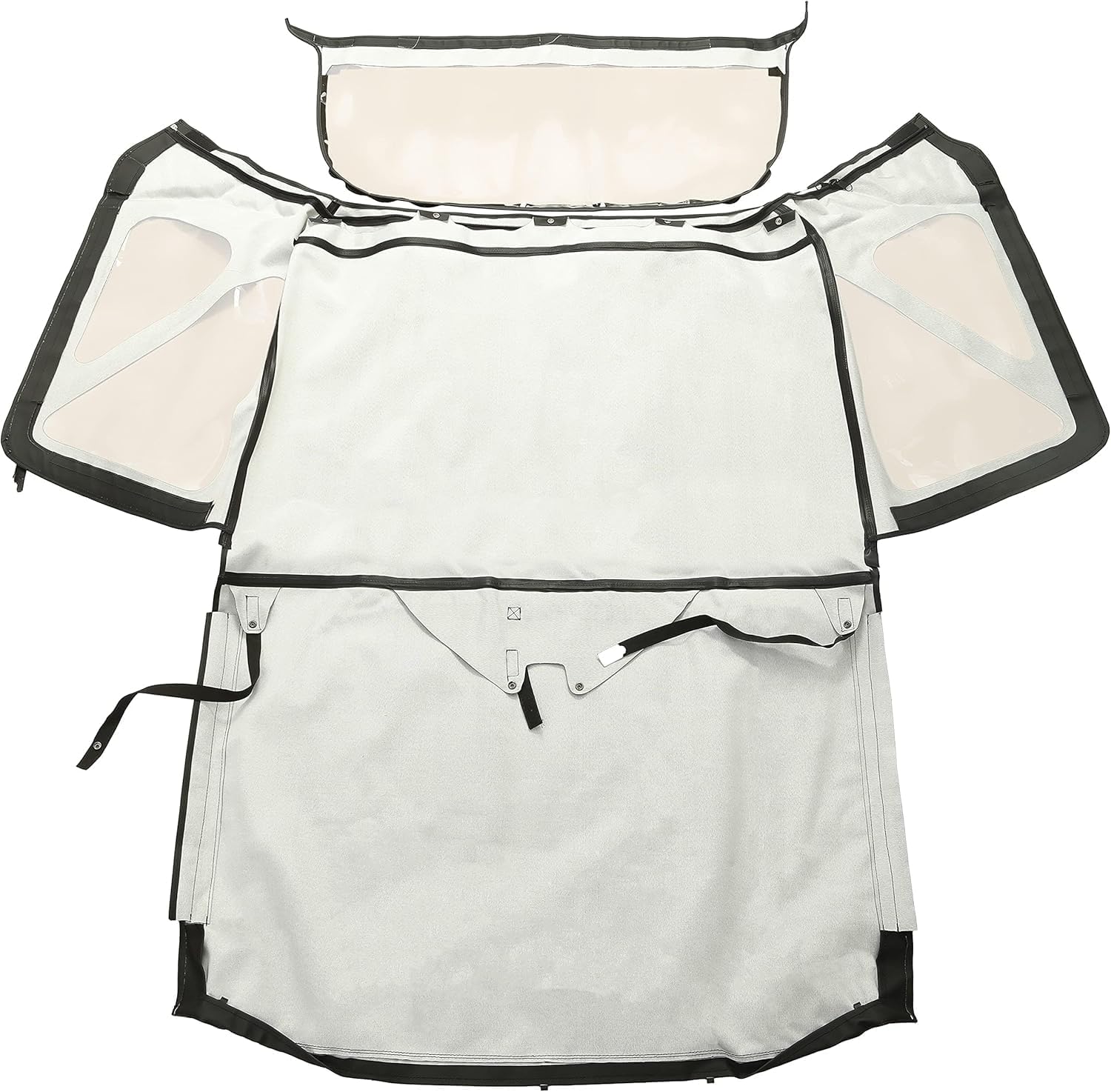 Soft Top Compatible with 1988-1994 Geo Tracker Suzuki Sidkick with Factory Hardware, Soft Top W/Tinted Windows, Sailcloth Vinyl Black Color Body