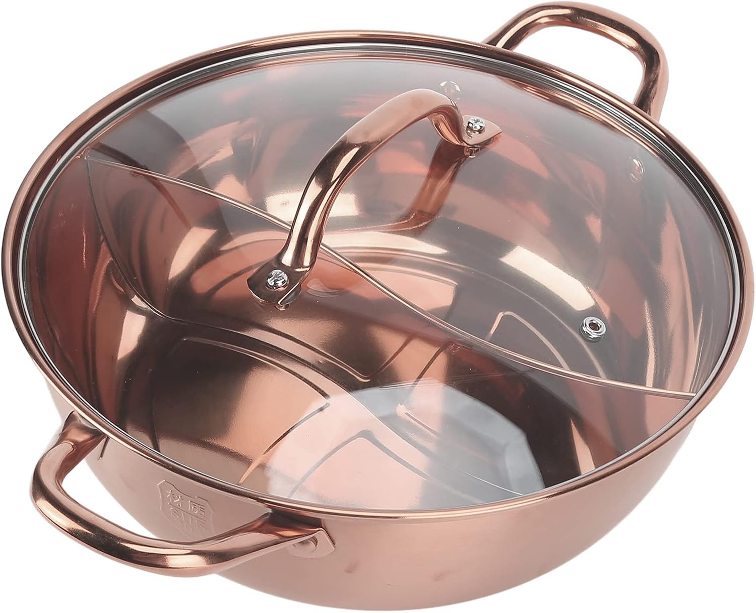 30.3cm Shabu Shabu Dual Sided Hot Pot with Divider Stainless Steel Hot