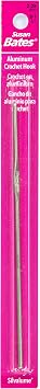 Susan Bates 12106-B 1 5-1/2-Inch Silvalume Aluminum Crochet Hook, 2.25mm, Silver Green