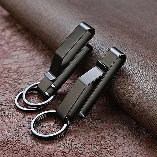Miniatura 7 de Mity rain Paquete de 3 llaves de cinturón de servicio soporte de llave de acero inoxidable para cinturón con llavero desmontable clip para llave de
