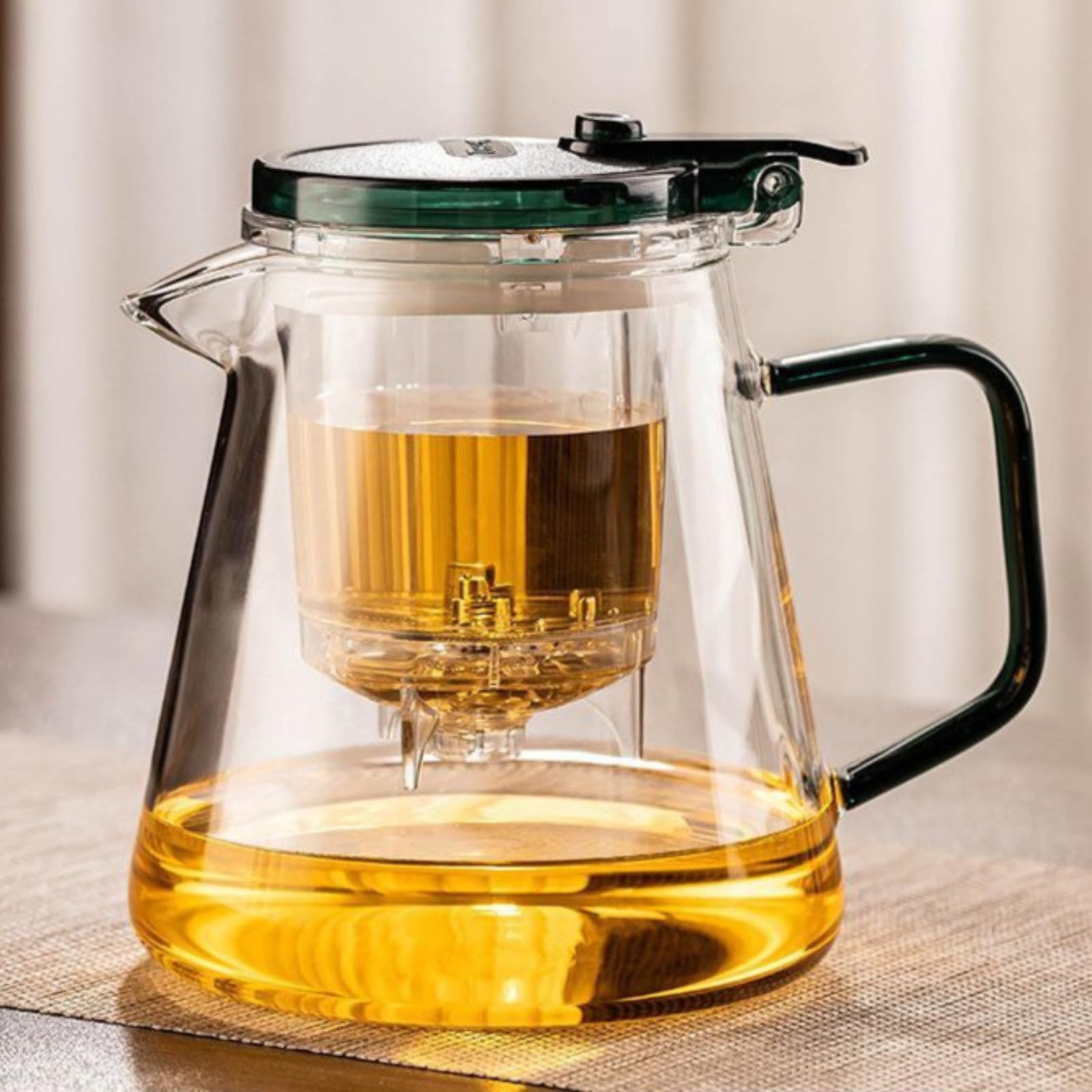 Tetera de vidrio de 800 ml resistente al calor para disfrutar del té en el hogar 1