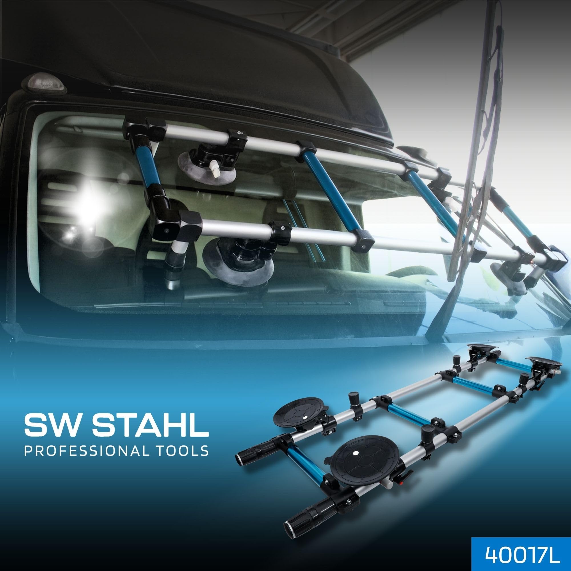 SW-Stahl 40017L Montagegestell 100 kg - Autoglas Saugheber Vakuumheber