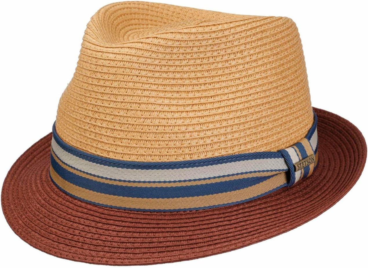 Protection Uv Chapeau Chapeau Stetson Munster Toyo Trilby Homme - 100% Viscose - Protection UV 40 - Style Rétro Chapeau Trilby Stetson