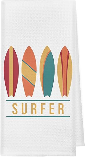 Miniatura 1 de Follow Your Heart Surfer Girl - Toallas de cocina y paños de cocina inspiradores de playa de verano de 16 x 24 pulgadas, toalla de mano para