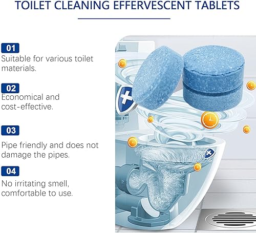 Miniatura 5 de Smilamo Tabletas limpiadoras de inodoro con aroma a limón, 1 caja16 unidades, limpiadores de tanque de inodoro de baño, eficiente y práctico, sin