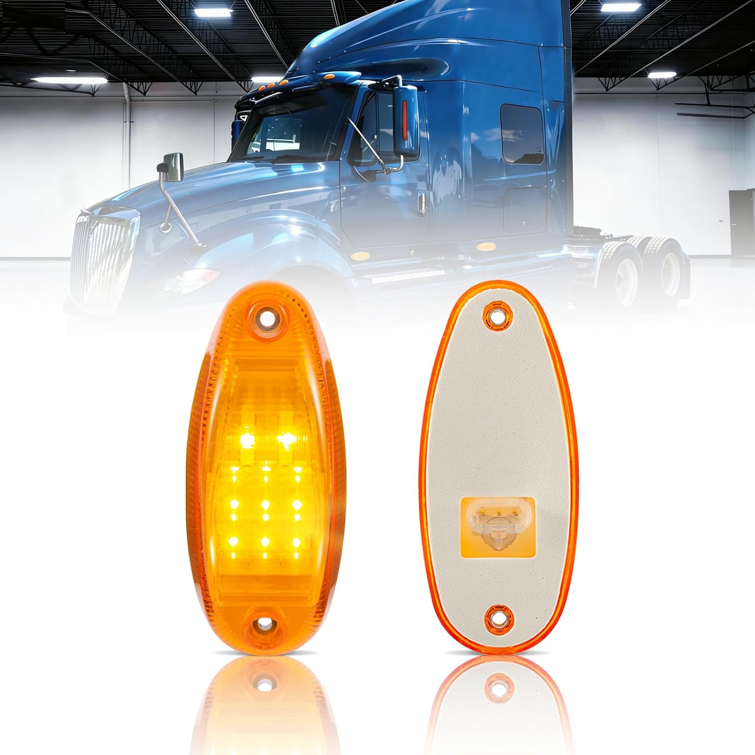 2 PCS LED Side Marker Light Turn Signal Light Truck Amber lamp Assembly Fits for International Prostar Longstar 2008-2014 2710010020 3889264C91
