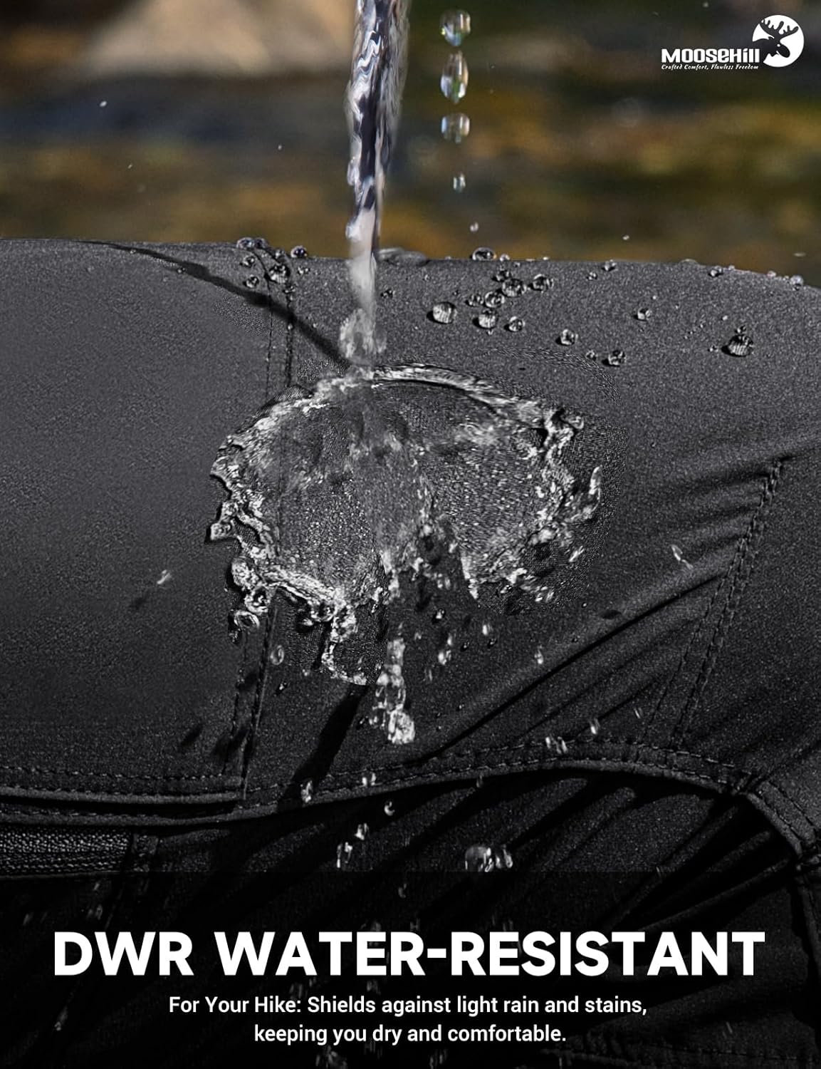 Moosehill Hiking Pants Men Stretch: Breathable Waterproof Quick Dry Lightweight Nylon Spandex Pants for Fishing Travel - Image 6