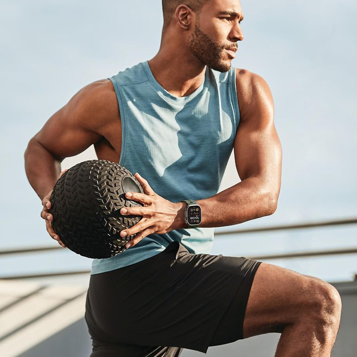 Wepro Sport Bands for Apple Watch Ultra 2 Ultra 3 Ultra Band 49mm 46mm 45mm 44mm 42mm for Men, Waterproof Soft Silicone Rugged Ocean Breathable Strap for iWatch Series 11 10 9 8 7 SE 3 2nd 6 5 4 3 2 1 - Image 8