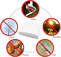 Vista 2 de Alpurple - Cubiertas de invierno para plantas con protección contra la congelación - Cubierta cálida rectangular para protección de plantas, manta