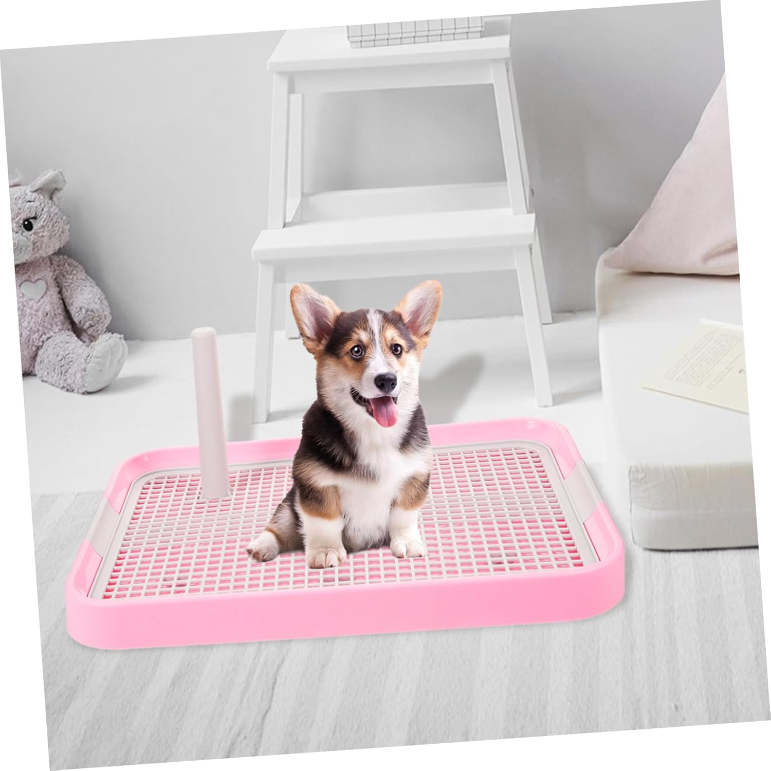 Indoor Pee Grass Dog Stainless Dog Toilet Pet Puppy Litter Toilet Train Potty Column Grid
