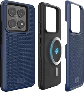 TUDIA MergeGrip [Grado Militar] para Xiaomi 14T Pro 5G Funda (2024) – [Prueba de Caídas] Funda Protectora de Doble Capa, a Prueba de Golpes, Delgada y Resistente (Azul Índigo, Compatible con MagSafe)